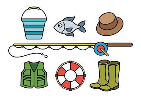 artoffishing|clip art of fishing equipment.